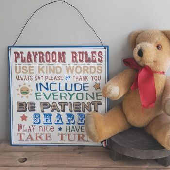 Playroom Rules Sign