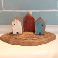 Wooden Mini Beach Hut Trio