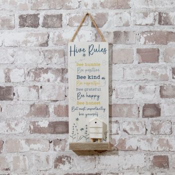 Hive Rules Wooden Sign