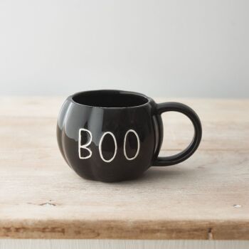 BOO Pumpkin Mug - Black or White