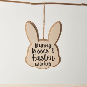 Bunny Kisses Wooden Hanger