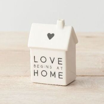 Love Begins at Home Porcelain Block
