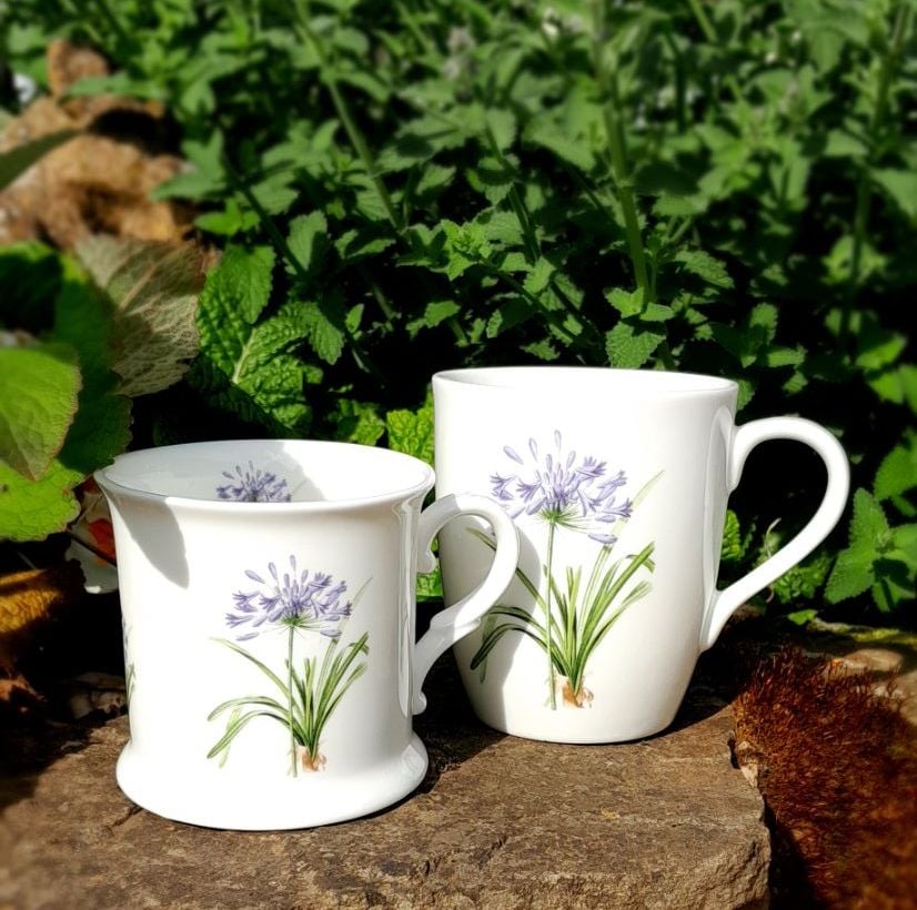 Bone China Agapanthus Mug