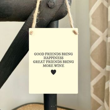 Good Friends Mini Metal Sign