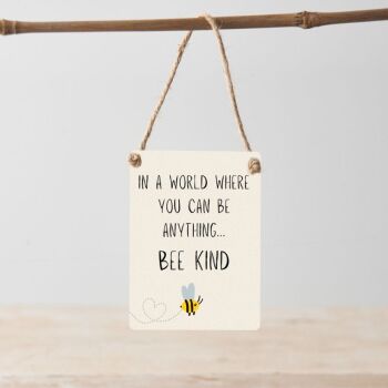 Bee Kind Mini Metal Sign