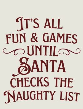 Naughty List Metal Sign