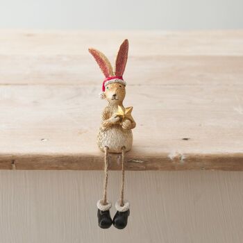 Santa Shelf Sitting Rabbit