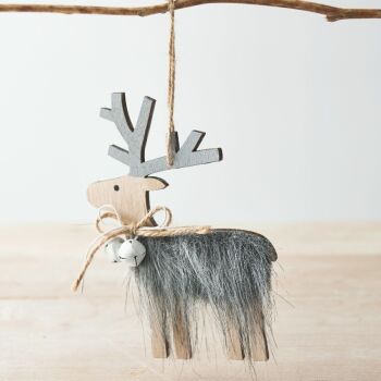 Shaggy Grey Reindeer