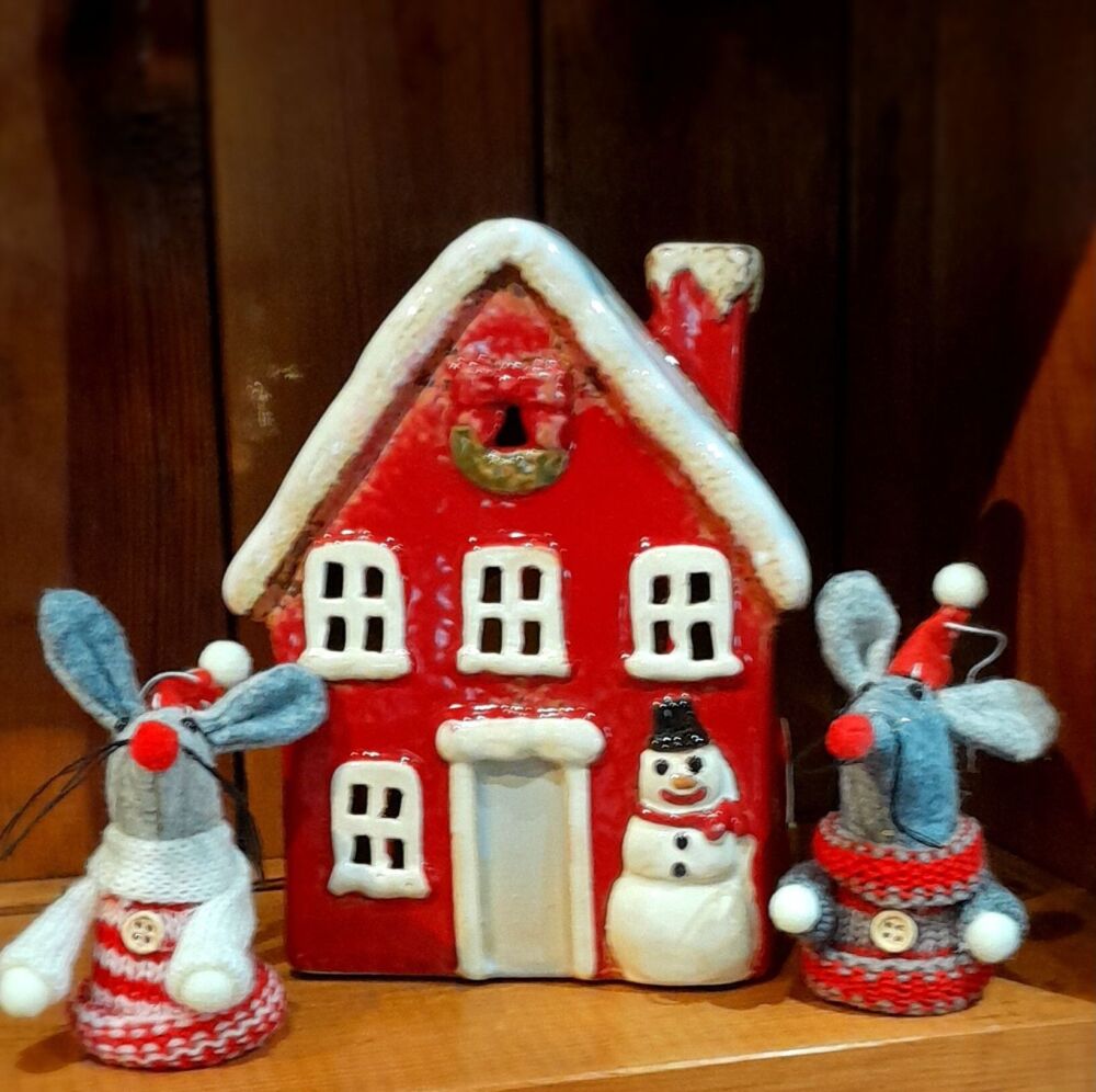 Snowman Ceramic House