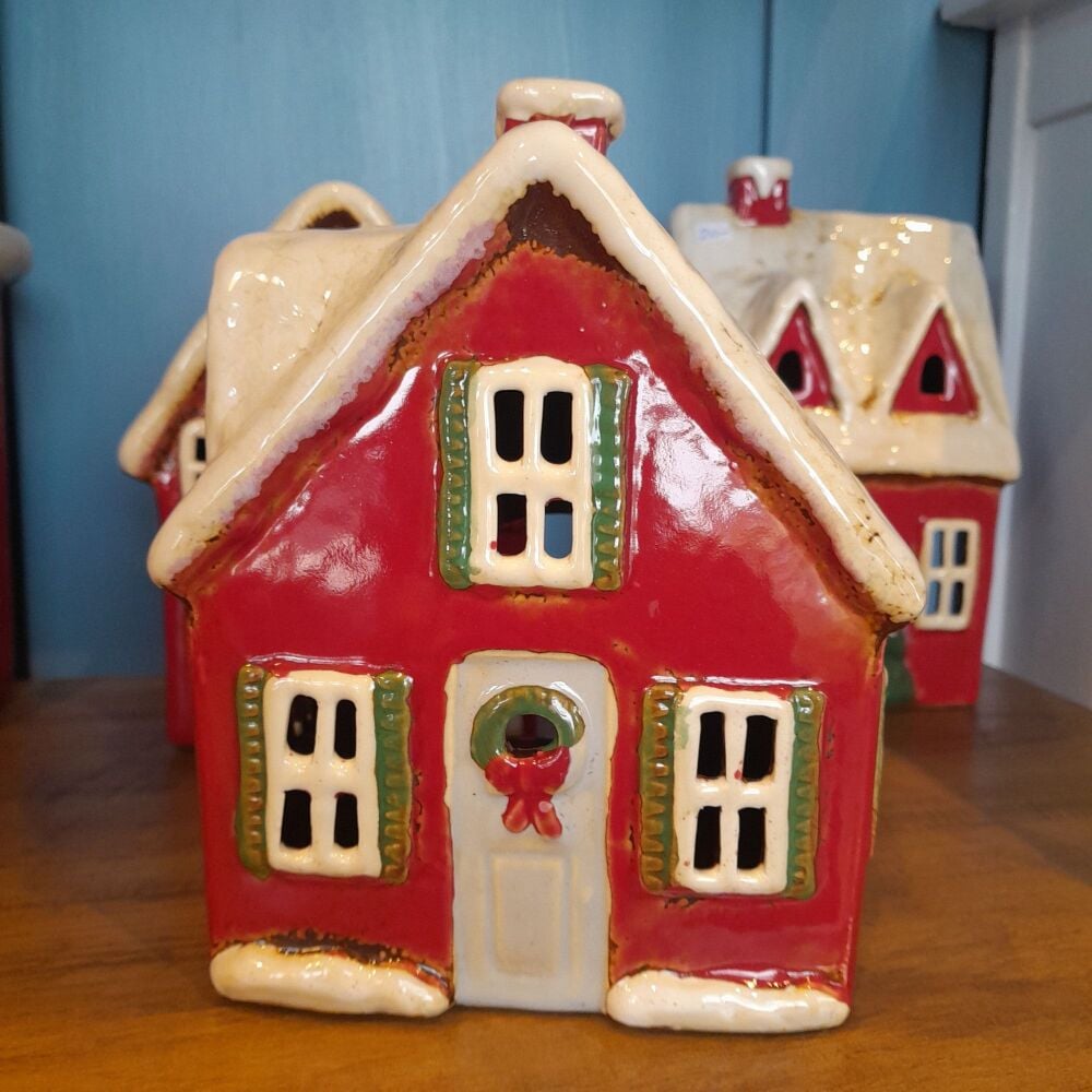 Christmas Wreath Tealight House