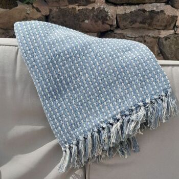 Blue Cotton Throw