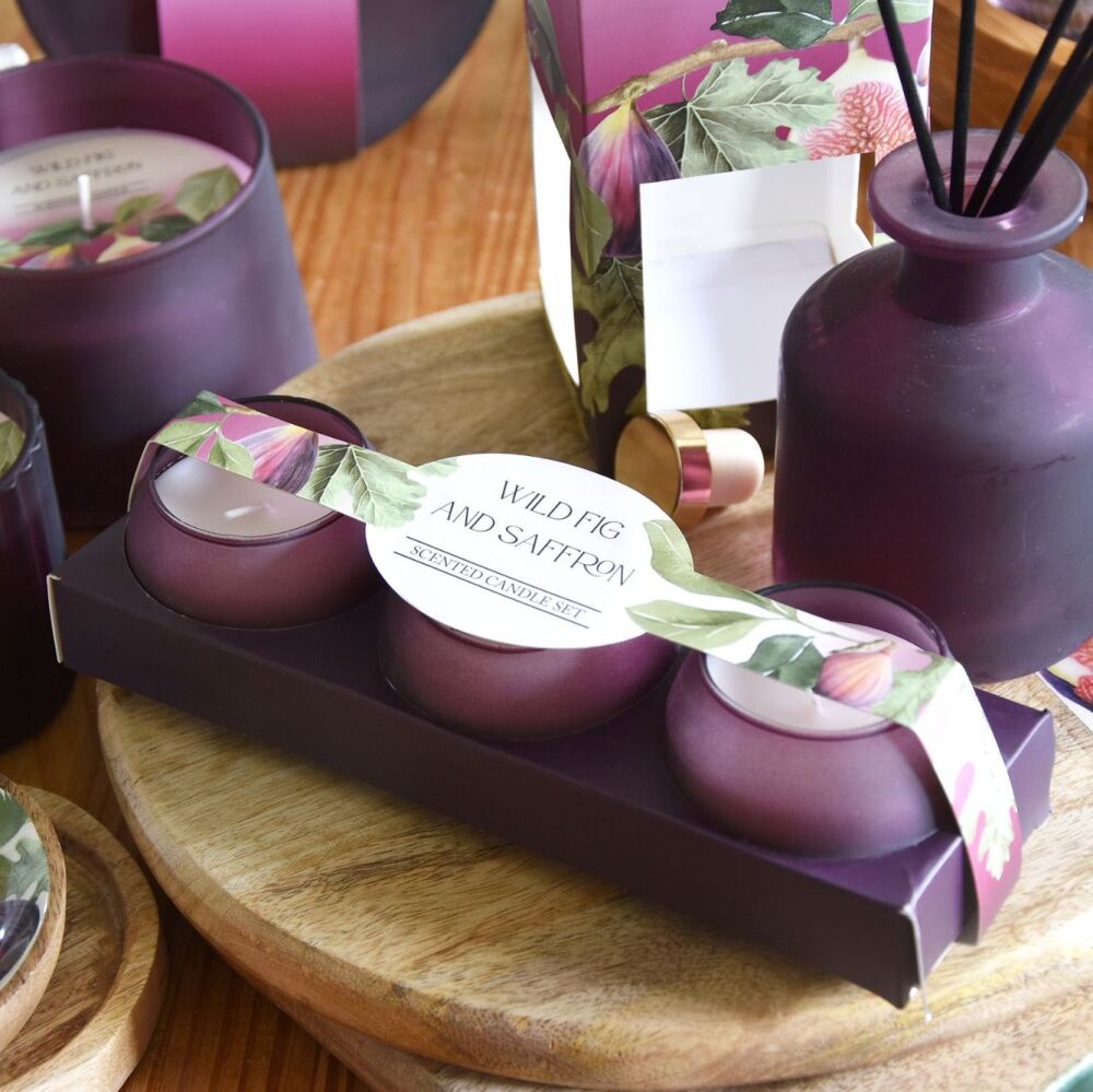 Wild Fig & Saffron Candle Trio