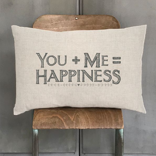 You + Me = Happiness Cushion