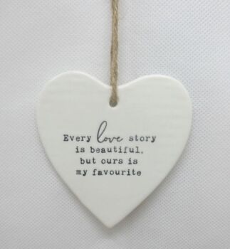 Love Story Ceramic Heart