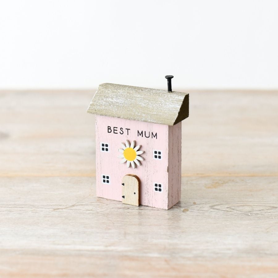 Best Mum Wooden House Block