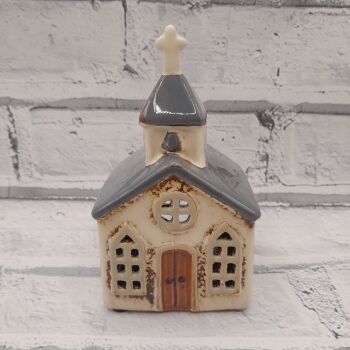 Ceramic Tealight Church