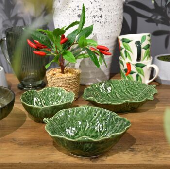 Green Cabbage Leaf Tableware