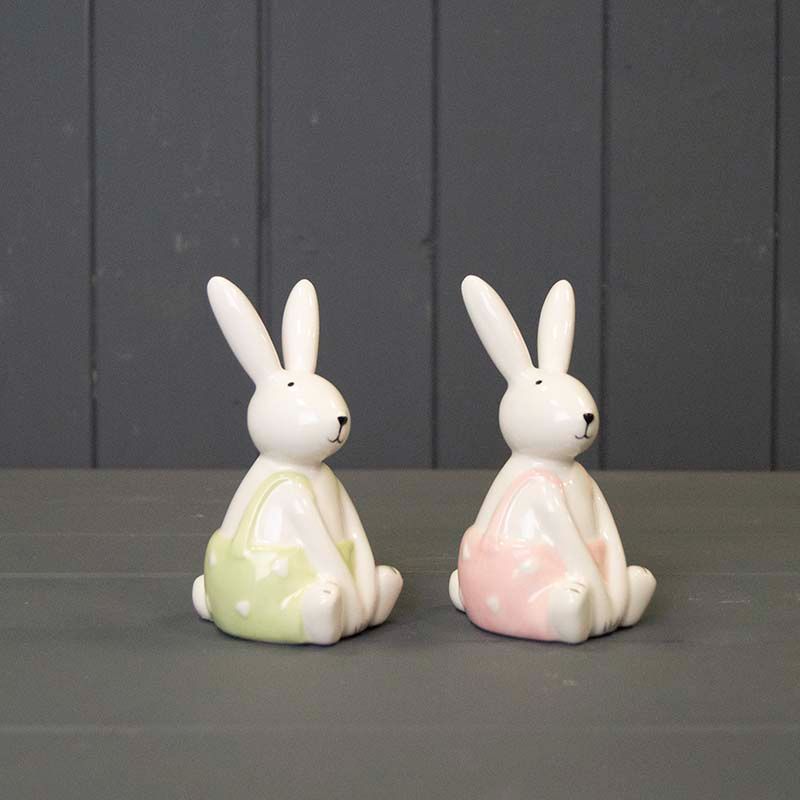 Pastel Ceramic Sitting Bunnies