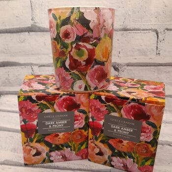 Dark Amber & Peony Candle