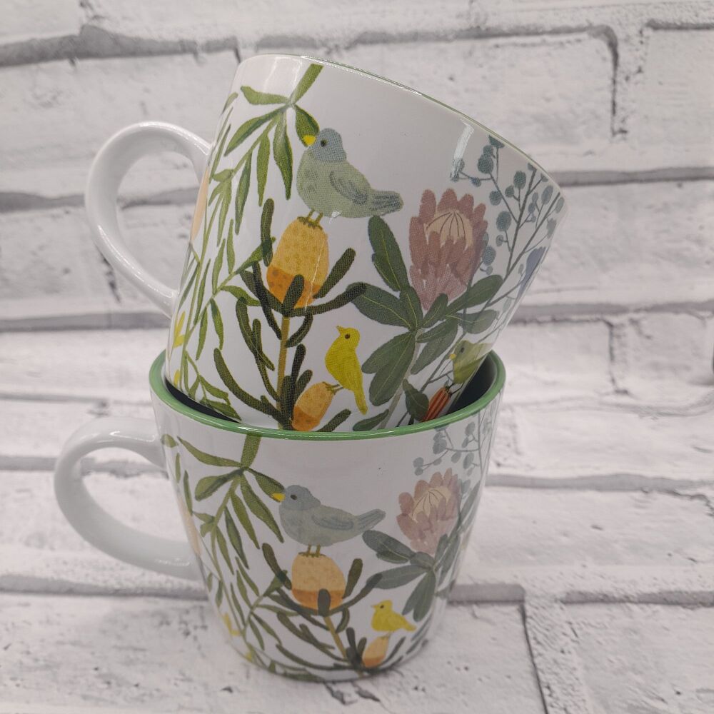 Bird & Floral Mug