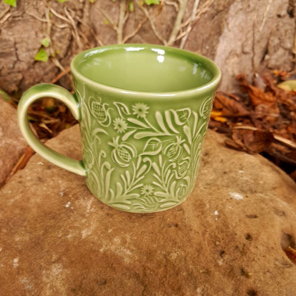 Green Country Flowers Mug