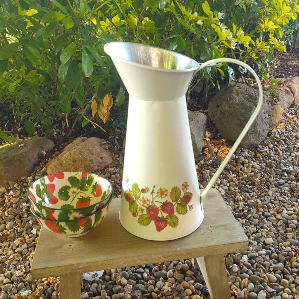 Embossed Strawberry Jug