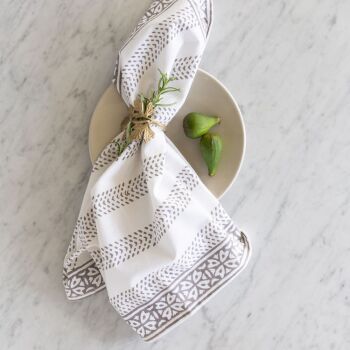 Misty Grey Cotton Napkins