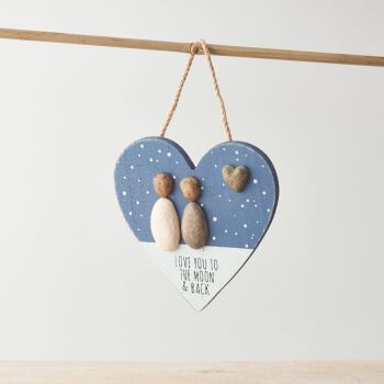 Love You Pebble Art Sign