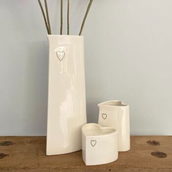 Tall Heart Vase