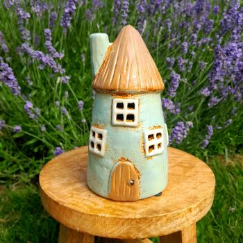Ceramic Tealight House Thatched Cottage