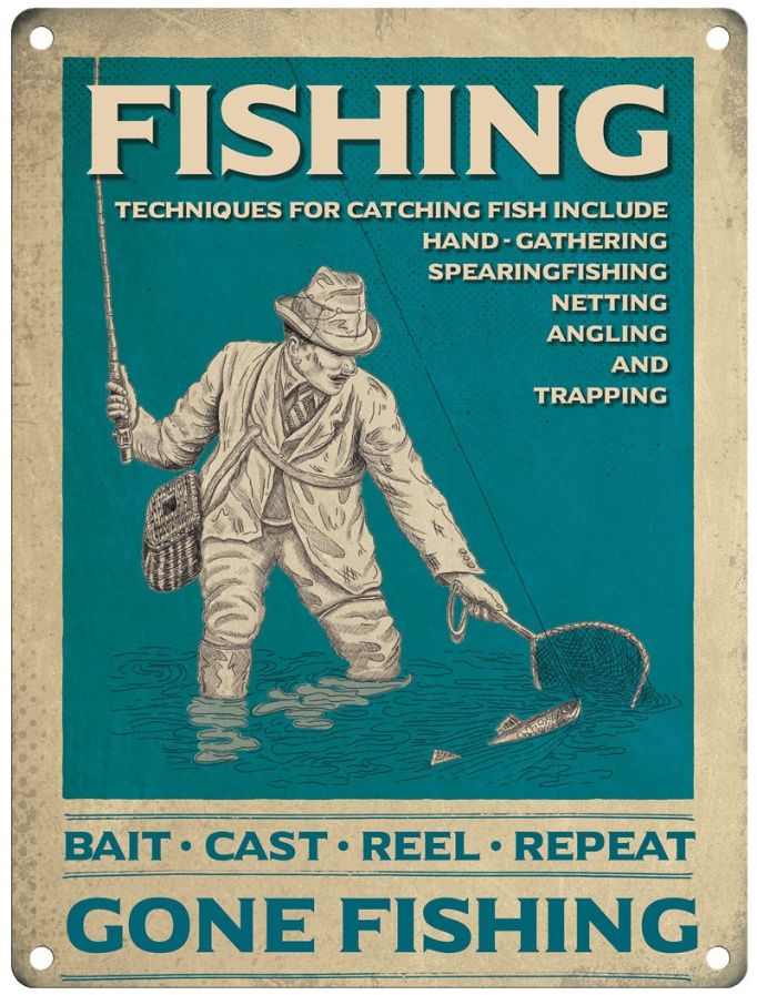 Fish Metal Sign
