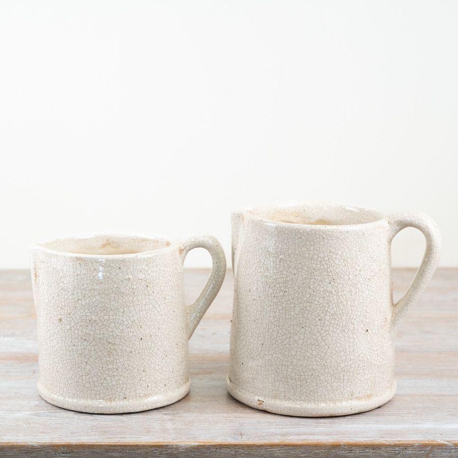 Cream Crackled Glaze Jug