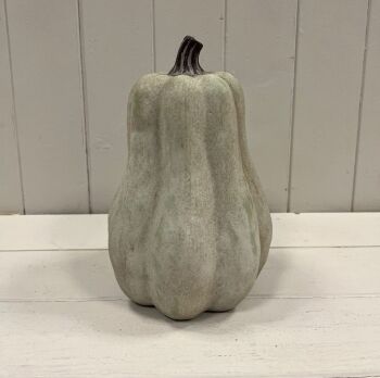 Dusty Green Tall Ceramic Pumpkin