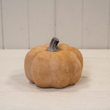 Pale Orange Ceramic Pumpkin