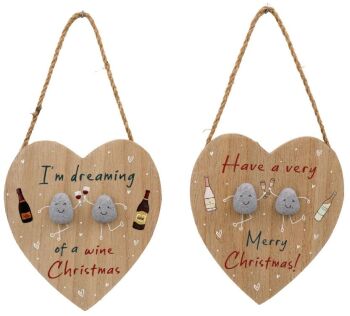 Christmas Pebble Heart