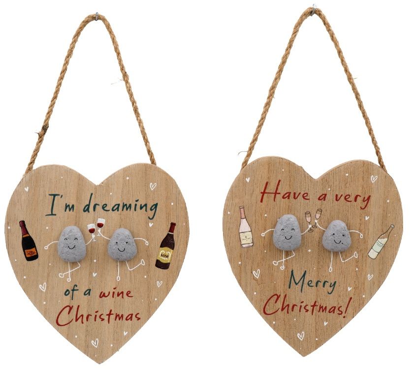 Christmas Pebble Heart