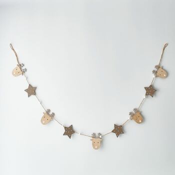Reindeer & Stars Garland
