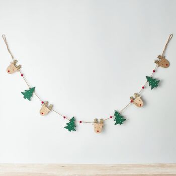 Reindeer & Christmas Tree Garland