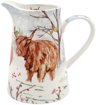 Highland Cow Christmas Jug