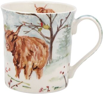 Highland Cow Christmas Mug