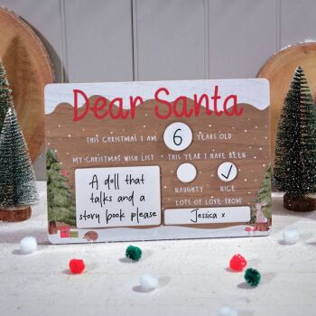 Dear Santa Personalised Board