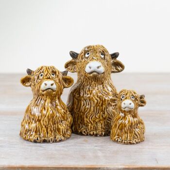 Rustic Highland Cow Ornaments