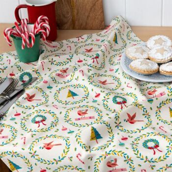 Robins Christmas Tea Towel