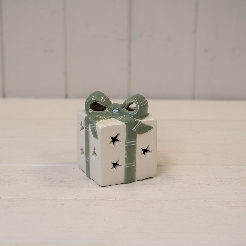LED Ceramic Christmas Present