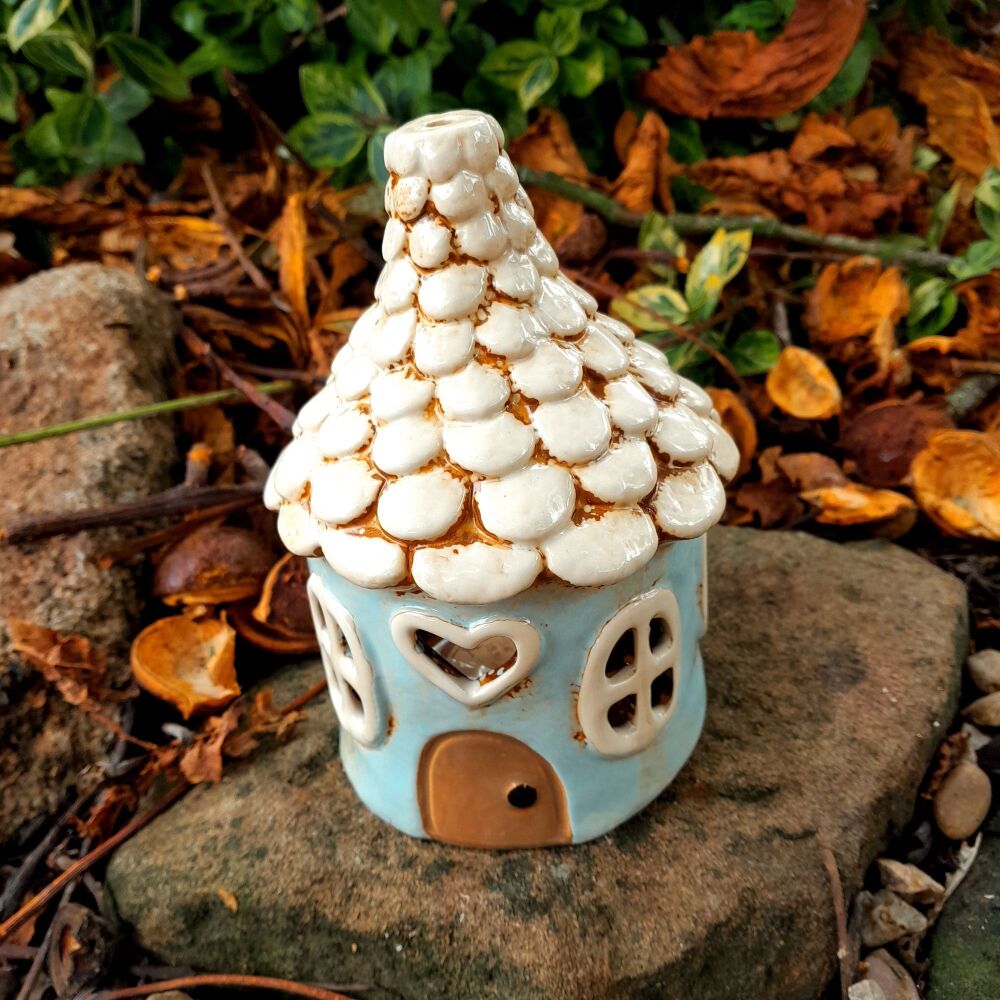 Ceramic Tealight House Round