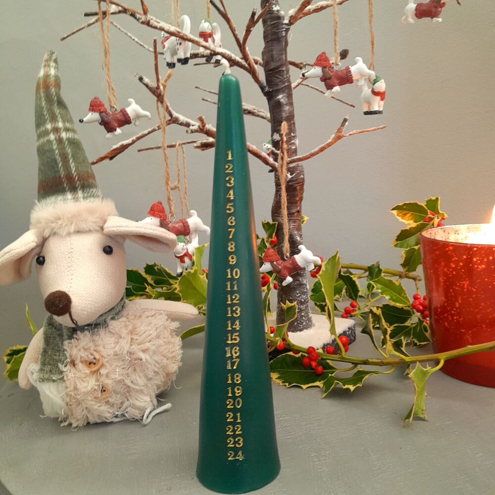 Green Advent Candle