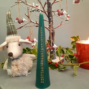 Green Advent Candle