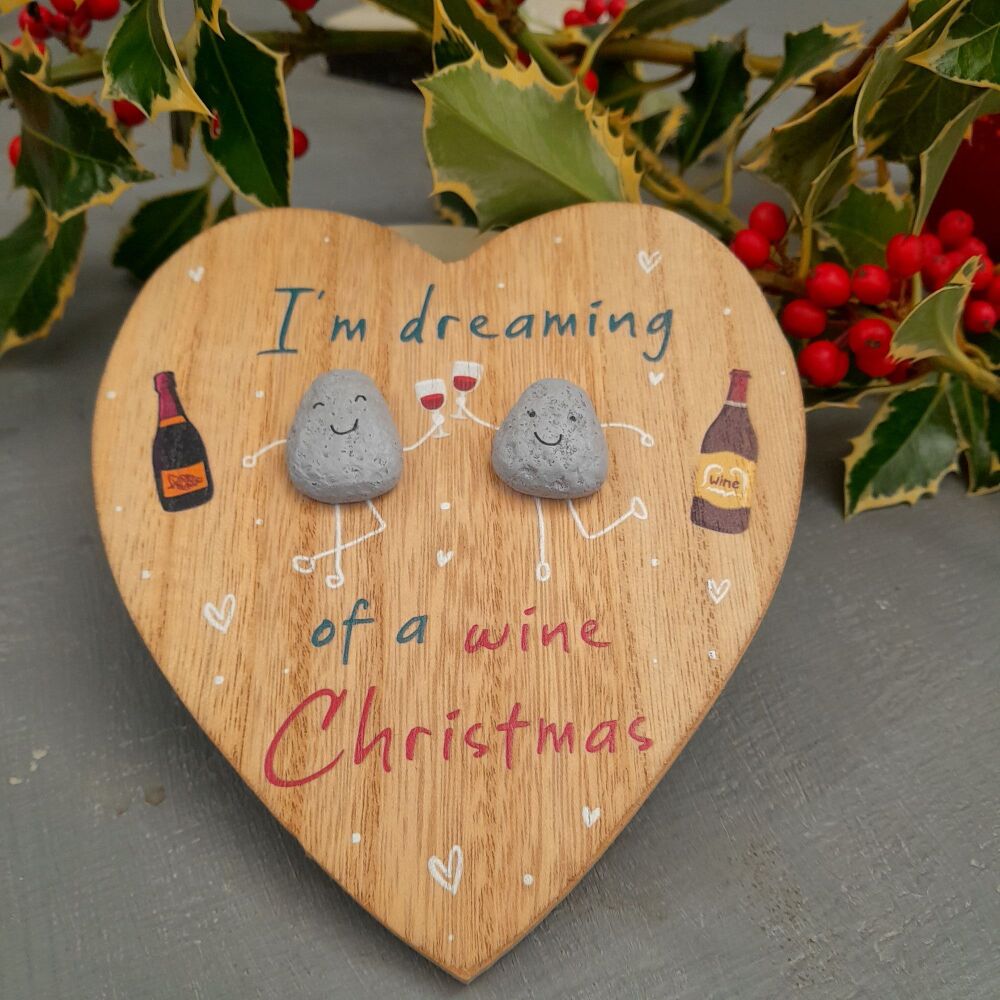 Christmas Pebble Heart