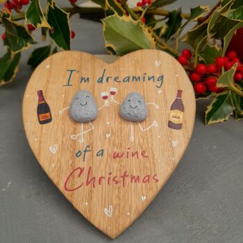 Christmas Pebble Heart