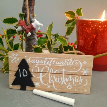 Days Until Christmas Sign